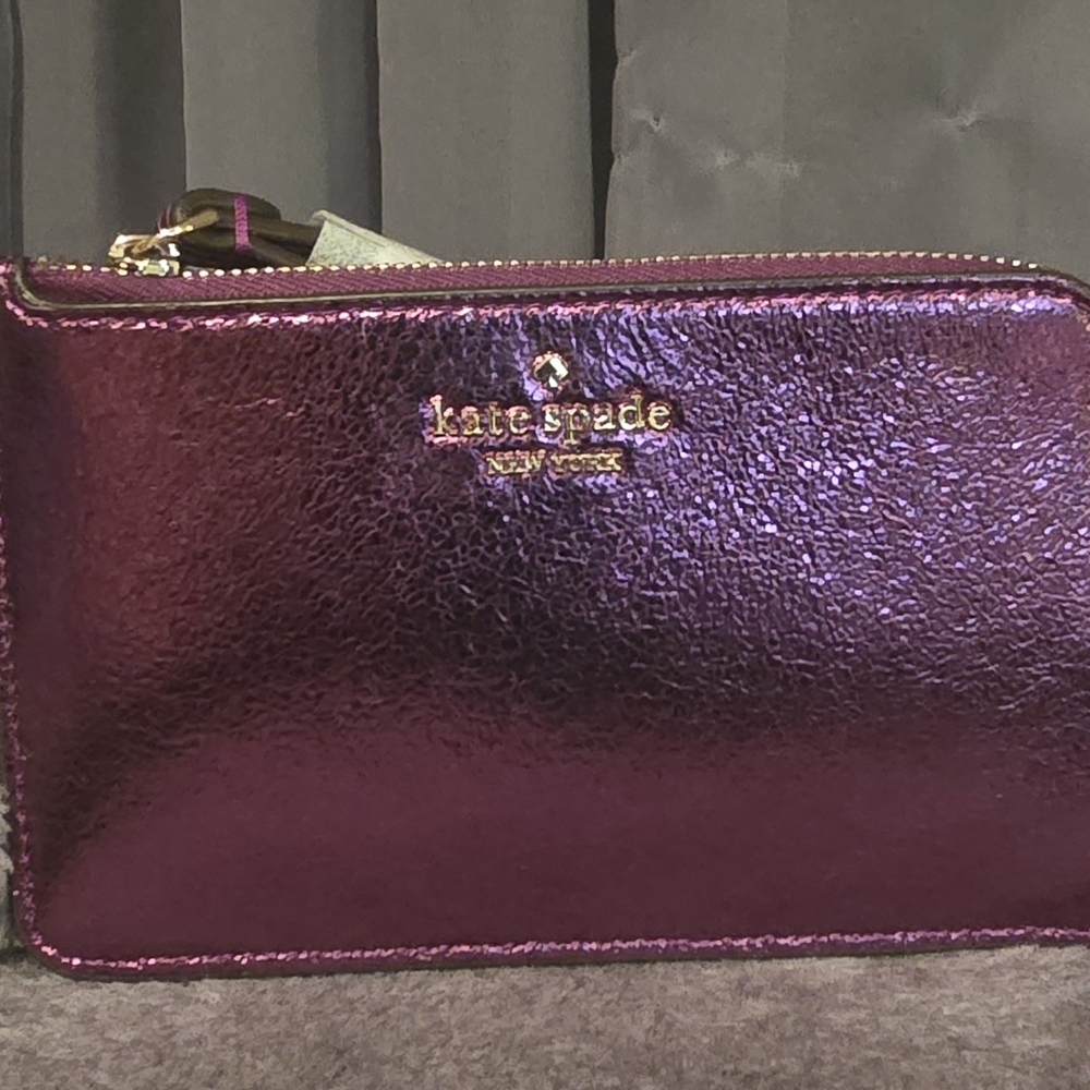 Kate Spade Metallic Purple Wristlet